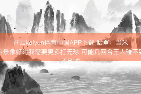 开云kaiyun体育中国APP下载 哈登：当米切尔景象好时我