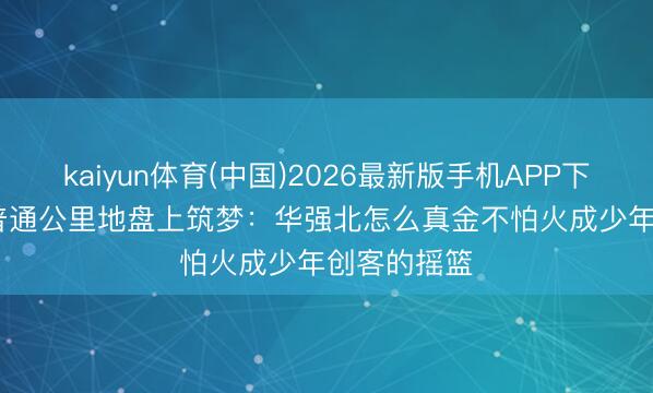 kaiyun体育(中国)2026最新版手机APP下载 在1.45普通公里地盘上筑梦:华强北怎么真金不怕火成少年创客的摇篮